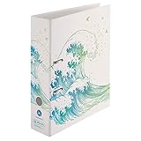 Herlitz 50033393 Ordner maX.file, A4, 8cm, Motiv: GREENline Welle, 1 Stück,...