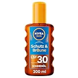 NIVEA SUN Schutz & Bräune Sonnenöl Spray LSF 30 (200 ml), Sonnencreme mit...