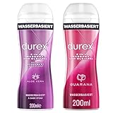 Durex Gleitgel 2-in-1 Massage Gel – Wasserbasiertes Gleitmittel für sinnliche...