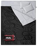 Ohuhu Doppelschlafsack, Schlafsack 2 Personen 220x150cm Schlafsack Outdoor mit 2...