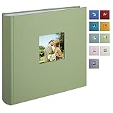 1DOT2 Leinen Fotoalbum, Fotobuch zum Selbstgestalten und Einkleben (30x30 cm,...