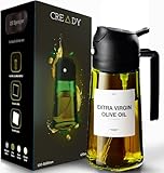 CREADY | Ölsprüher Für Speiseöl -470ml Olivenöl Flasche | 2-in-1 Ölspender...