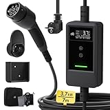 dé Ladekabel Elektroauto Typ 2 Schuko 3,7kW [7m, 6-16A] EV Charger Mit...