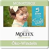 Moltex Pure & Nature Öko Windeln Größe 5 Junior (13-18 kg) Monatsbox - 125...