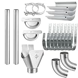 Dachrinnen Komplettset verzinkt farbig | 8tlg. 250mm | 7tlg. 280mm | 6tlg. 333mm...