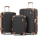 Melalenia Kofferset 3 Teilig Hartschale Leicht Reisekoffer von Trolley...