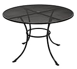 DEGAMO Gartentisch Streckmetall-Tisch RIVO 110cm rund, Stahl und Streckmetall,...