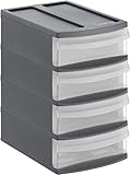 Rotho Systemix Schubladenbox mit 4 Schüben, Kunststoff (PP) BPA-frei,...