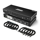 TESmart HDMI KVM Switch4 PC 2 Monitore, 4 Port 4K60Hz KVM Switches mit EDID...