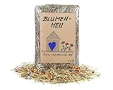 Blumenheu der Heu Scheune ® I 1 kg I getrocknte Blüten und Kräuter mit Heu I...