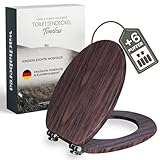 Wc Sitz mit Absenkautomatik Holz (MDF) - bombenfester Halt des toilettendeckel...