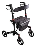 RIDDER – Rollator 'Black Comfort' | Faltbarer Gehwagen mit höhenverstellbaren...