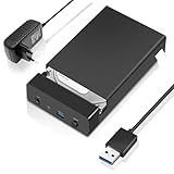 USB 3.0 Festplatten Dockingstation für 2,5 & 3,5 Zoll SATA HDD/SSD, Externe...