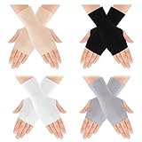 4 Paar Sunblock Fingerlose Handschuhe Sonnenschutzhandschuhe Damen Fingerless...