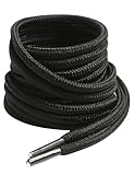 VSUDO Schwarz Stiefel Schnürsenkel, Black Boots Shoelace, Runde ø4 mm Schwarz...