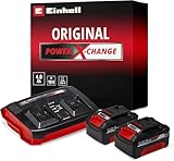 Original Einhell Starter Kit 2x 4,0 Ah Akkus und Twincharger Power X-Change...