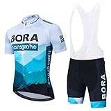 HOMTOL Herren Fahrradbekleidungs set Kurzarm Herrentrikot Radhose Radtrikots...