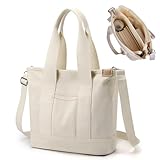 Aucuu Handtasche Canvas, Canvas Tasche Damen Umhängetasche Damen, Canvas Tote...