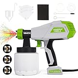 Huepar Tools Farbsprühsystem Farbsprühpistole, Elektro Lackierpistole mit 3...