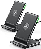 INIU Wireless Charger Stand [2 Pack], 15 W Inductive Fast Charging Stand,...