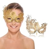 PPGGOPP Maskerade Maske,Venezianische Masken für Frauen,Maskenball Damen...