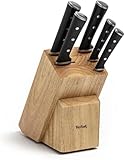 Tefal K232S5 Ice Force Messerblock aus Holz | 5 Messer | Brotmesser 20 cm |...