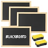 IXYHKB 4 Stück A4 Kreidetafel mit Holzrahmen Sets, Schiefertafel zum...