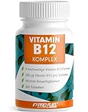 Vitamin B12 Komplex - 365 Tabletten - 500 µg Vit B12 hochdosiert mit...