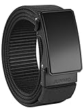 JUKMO Automatik Gürtel Herren, Nylon 3,8cm Ratsche Gürtel (Schwarz, L-für...