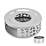 Stövchen Teekanne, Mit Kerzenhaltern aus Edelstahl, Teewärmer für Teesets und...