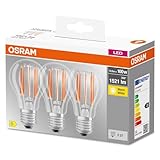 OSRAM LED-Lampe, Sockel: E27, Warm weiß, 2700 K, 11 W, Ersatz für...