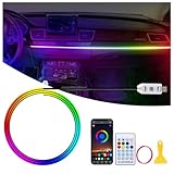 GPJYD Acryl Auto LED Innenbeleuchtung, RGB Ambientebeleuchtung Auto Strip 110cm...