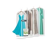FiRiO® 4 x Premium Kleidersack Lang 160 cm für Mantel, Jacke & Abendkleid -...