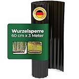 Novatool Wurzelsperre I 3,5 x 0,60 m I Schwarz I individuell formbar I...