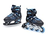 SMJ sport Kinder 2IN1 Inlineskates Schlittschuhe Verstellbar Inliner ABEC7 Jack...