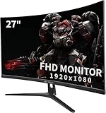 CRUA Curved Gaming-Monitor 27 Zoll 180Hz, FHD 1080P 1800R PC-Monitor, 1 ms GTG...