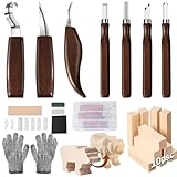 AFNGWWIN Holz-schnitzwerkzeug Set,23 in 1 Schnitzmesser Set für...