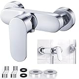 URHELP Duscharmatur, Silber Mischbatterie Dusche, Duschbatterie für Dusche...
