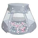 Selonis Baby Spielzelt Mit Plastikbällen Zelt 105X90cm/100 Bälle Plastikkugel...