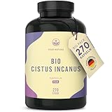 Bio Cistus Incanus - 270 Kapseln mit Polyphenolen - 1500mg hochdosierte Zistrose...