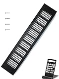 WJUAN 1 Stück Alu Lüftungsgitter 400x80mm schwarz eckig - Belüftungsgitter...