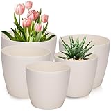 PECZEKO Blumentopf Glänzende, 5er-Set blumenkübel, 12/13/15/18/21 cm...