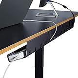 PAMO Kabelkanal Schreibtisch zur einfachen Montage untertisch I inkl. 10x Klett...