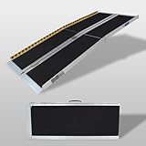 TRUTZHOLM Rollstuhlrampe 2-Fach klappbar 183 cm Traglast 272 kg Alu grau schwarz...