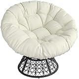Yaheetech Papasansessel 360° Drehbar, Gemütlicher Loungesessel Outdoor Rund...
