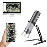 Ninyoon 4K WiFi Mikroskop Verbesserter Ständer für iPhone Android PC, 50-1000X...