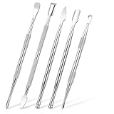 Piriuuo 5 Stück Edelstahl Doppelseitiges Wachsschnitzer, Wachs-Schnitzwerkzeuge...