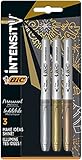 BIC Intensity Marker, in 3 verschiedenen Metallicfarben, Strichstärke: 0.8 mm,...