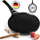 endusor Crepe Pfanne Induktion 26cm mit 3-facher Antihaftbeschichtung inkl....