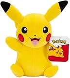 Pokémon Pokemon Plüsch Pikachu - 20 cm hoch - gelb/rot - Offizielle...